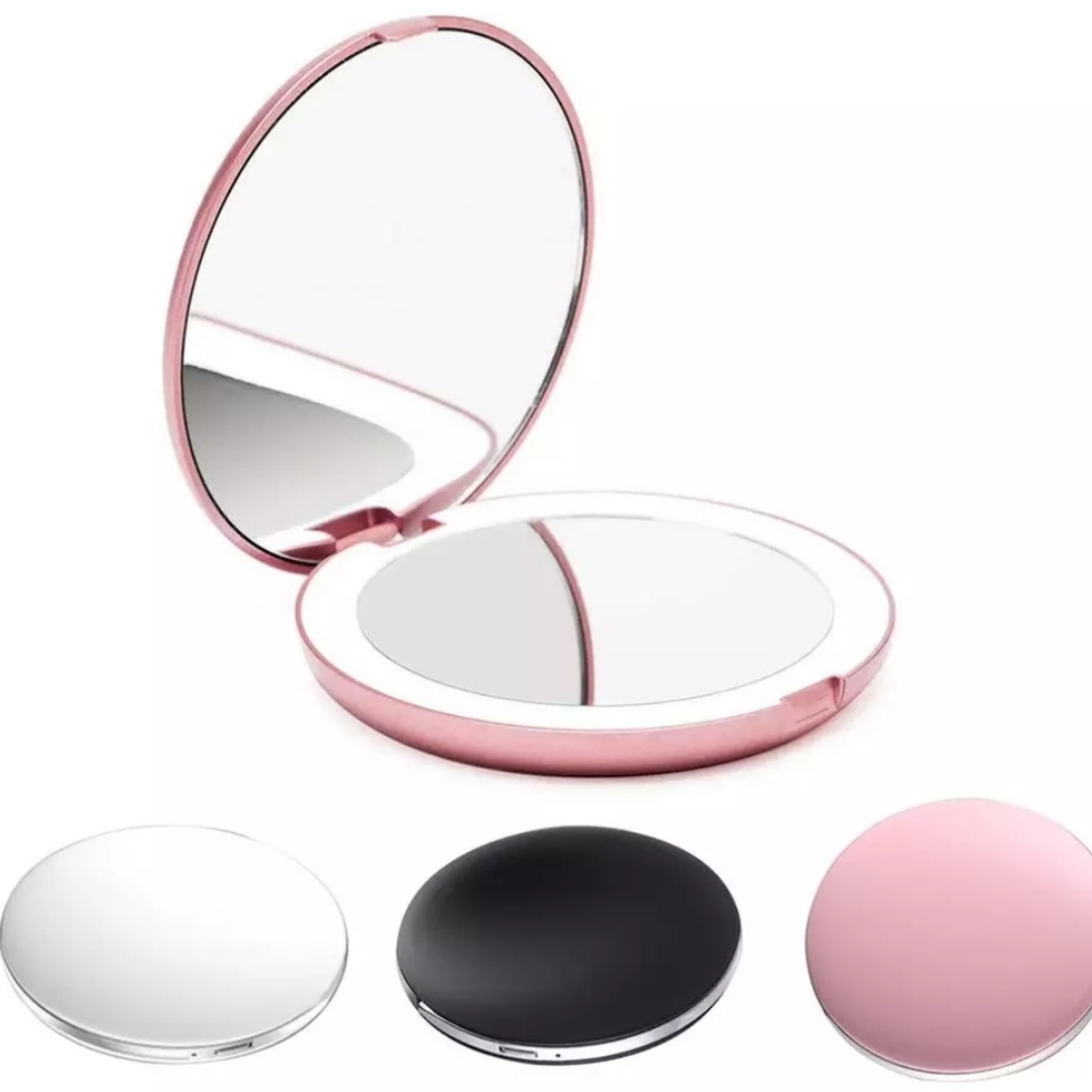 Stunning Pink Evening Bag And Compact Mirror - Picture 5 of 8
